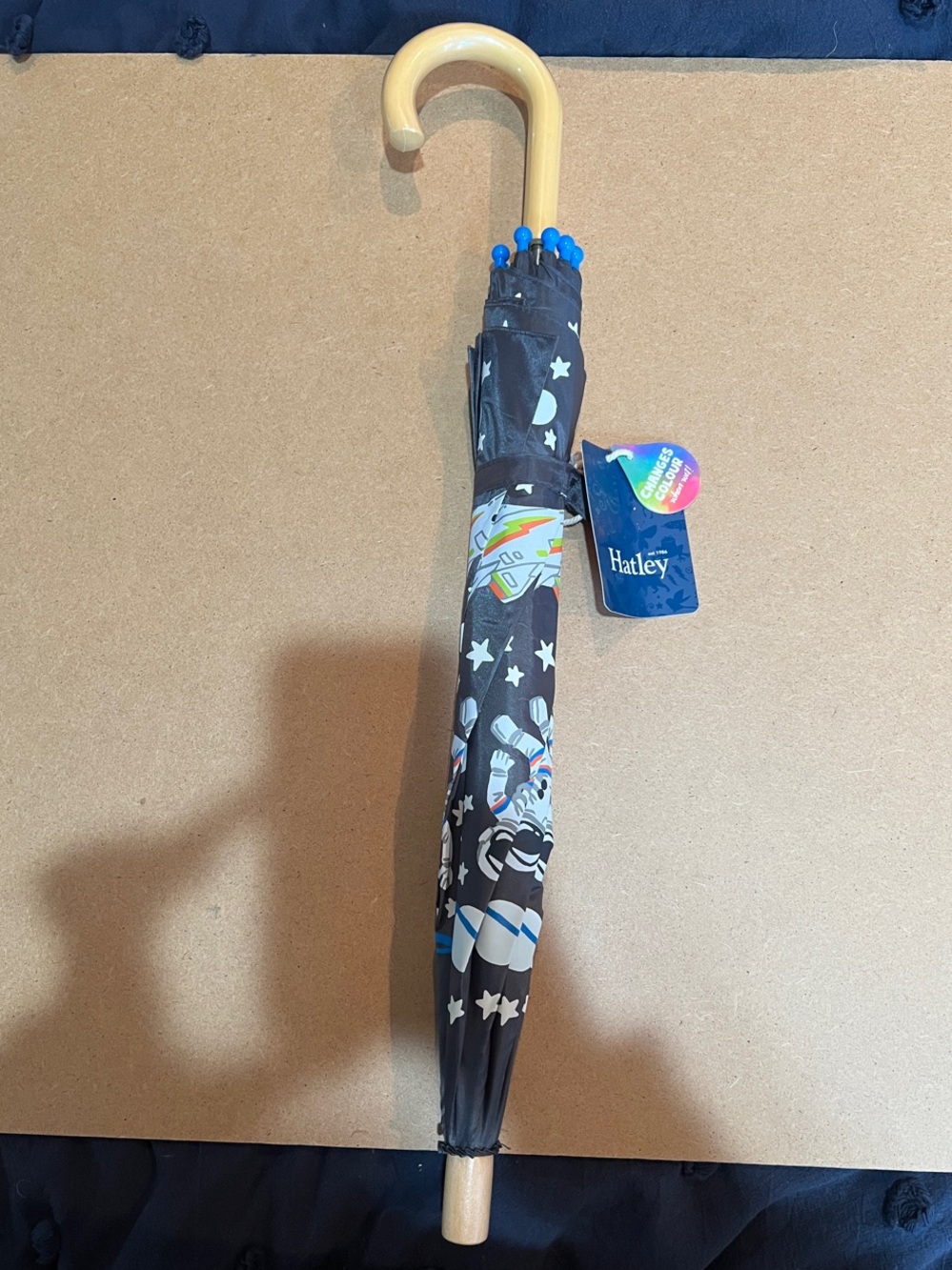Hatley Kids Space Print Umbrella- Color Changing NWT